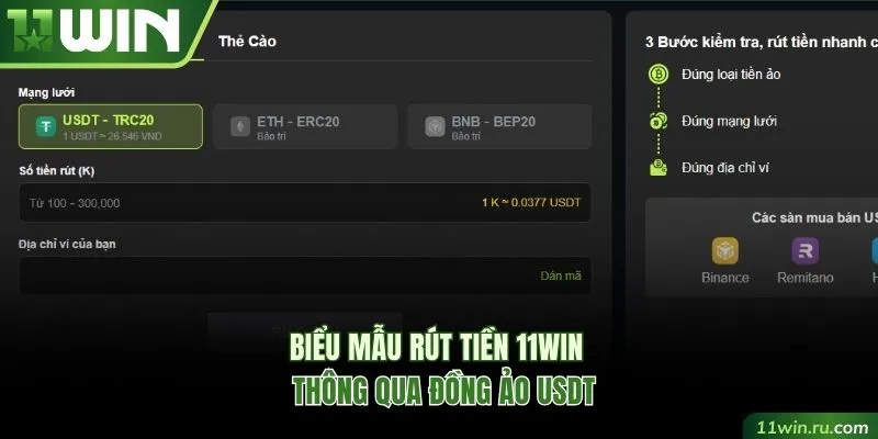 Biểu mẫu giao dịch siêu tốc qua đồng ảo USDT