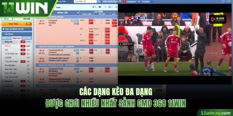 Các dạng kèo đa dạng được chơi nhiều nhất