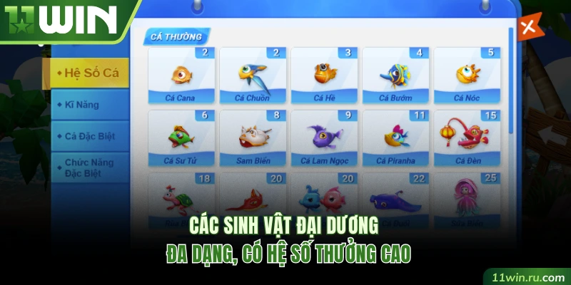 Tổng hợp các sinh vật đại dương phổ biến